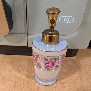 VINTAGE I.W. RICE & CO FLORAL Bottle PINK FLORAL